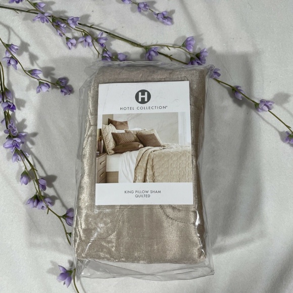 Hotel Collection Other - NIB [ 1 King ] Quilted Velvet‎ Sham for Hotel Collection Contour